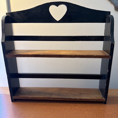 Small wooden shelf - wooden, heart